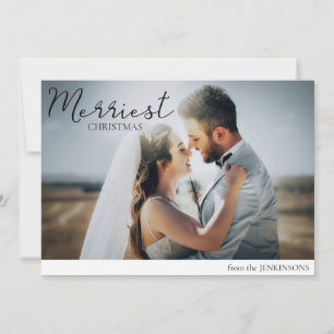 Wedding Photos Merriest Christmas Holiday Card