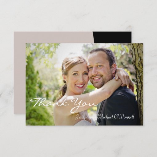 Wedding Photos Thank You 3.5 x 5 Card | Zazzle