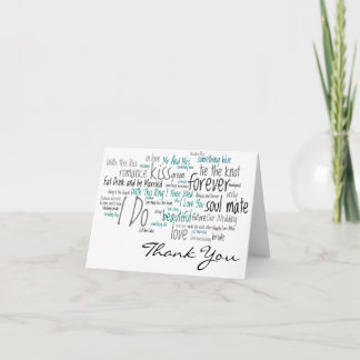 Wedding Phrases Thank You Cards