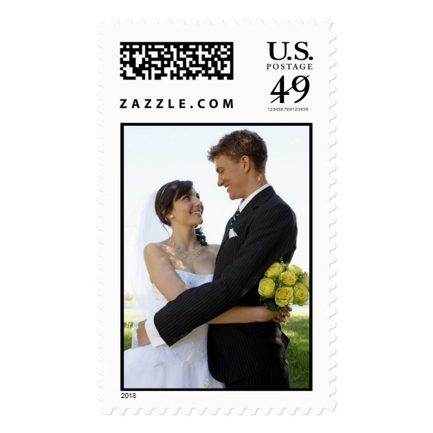 Bride Groom Wedding Date Postage Stamps, Zazzle