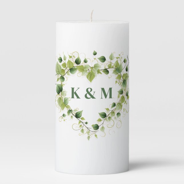 Wedding Pillar Candle (Front)