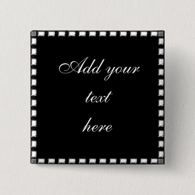 Wedding  Pin Printed Crystal Stone Border (Front)