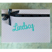 Wedding Pink Polka Dot Keepsake Gift Box (Top)