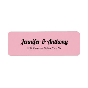 Wedding Pink Professional Bold Creative Elegant Label