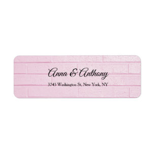 Wedding Pink Professional Creative Elegant Plain Label