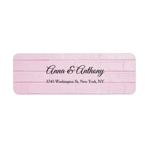 Wedding Pink Professional Creative Elegant Plain Label