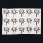 Wedding Pink Rose Boutonniere Bouquet Floral Groom Towel<br><div class="desc">Features an original marker illustration of a pretty pink rose boutonniere button hole flower,  surrounded by delicate baby's breath.

Designer is available to create and upload custom designs to match the colors and themes of your wedding--click "Ask this Designer" to begin the design process!</div>
