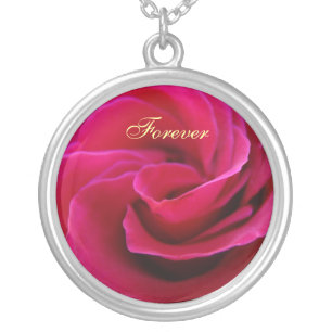 Wedding Pink Rose necklace Bridal Flower Girl
