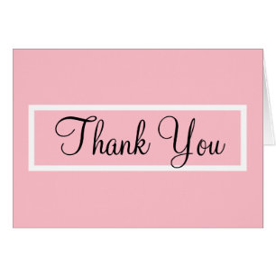 Wedding Pink Roses Thank You Cards