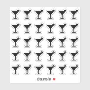 Wedding Place Card Bar Menu Coctail Drink Choice Sticker