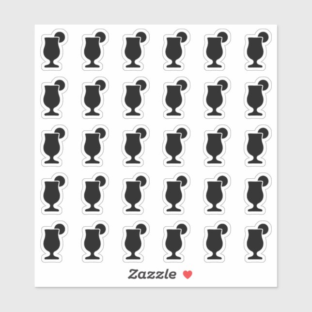 Wedding Place Card Bar Menu Coctail Drink Choice Sticker (Sheet)
