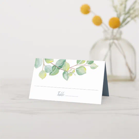Baby Shower P1 Bridal Tented Floral Eucalyptus Guest Cards Peach and Blush Place Cards Printed Escort Cards for Wedding