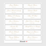 Wedding Place Card Guest Names Table Number  Stick Sticker<br><div class="desc">Easy to personalize,  names and table numbers / individual wedding place card table numbers and names.</div>