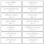 Wedding Place Card Guest Names Table Number  Stick Sticker<br><div class="desc">Easy to personalize,  names and table numbers / individual wedding place card table numbers and names.</div>