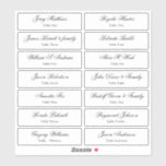 Wedding Place Card Guest Names Table Number  Stick Sticker<br><div class="desc">Easy to personalize,  names and table numbers / individual wedding place card table numbers and names.</div>