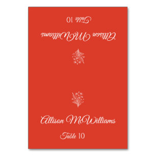 Wedding Place card-Vegetarian-Wildflower Elegance Table Number