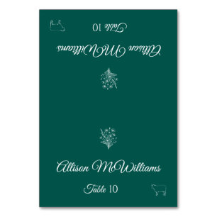 Wedding Place card-Wildflower Elegance-Meat- Table Number