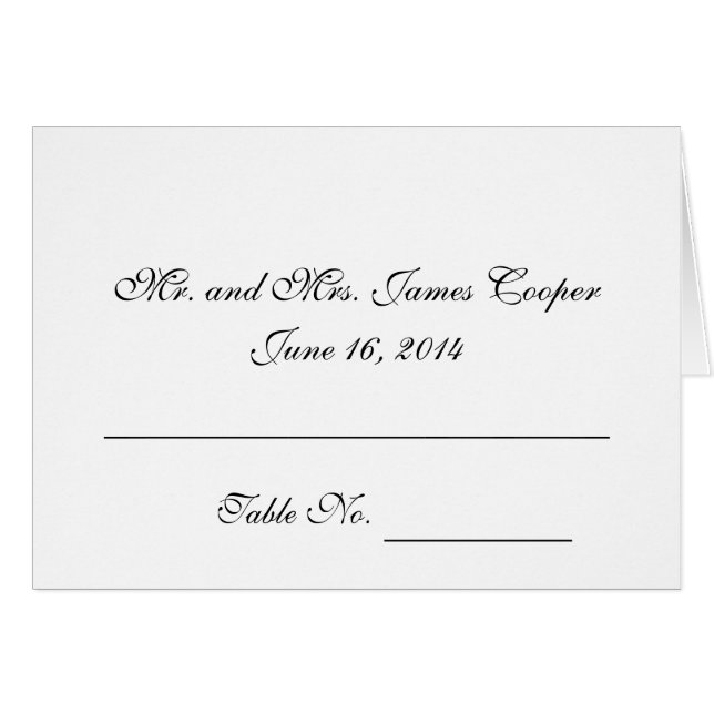 Wedding Place Cards (Front Horizontal)
