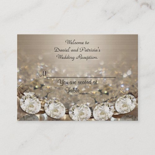 Wedding Place cards Diamonds Business Card