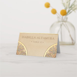 Wedding Place Cards Gold Nouveau Deco