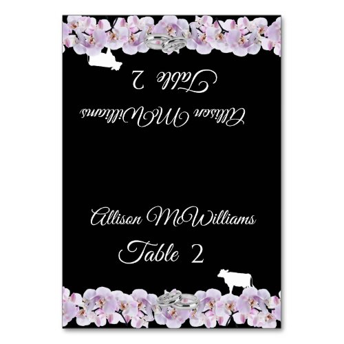 Wedding Place cards_Meat Icon_White Orchids_  Table Number