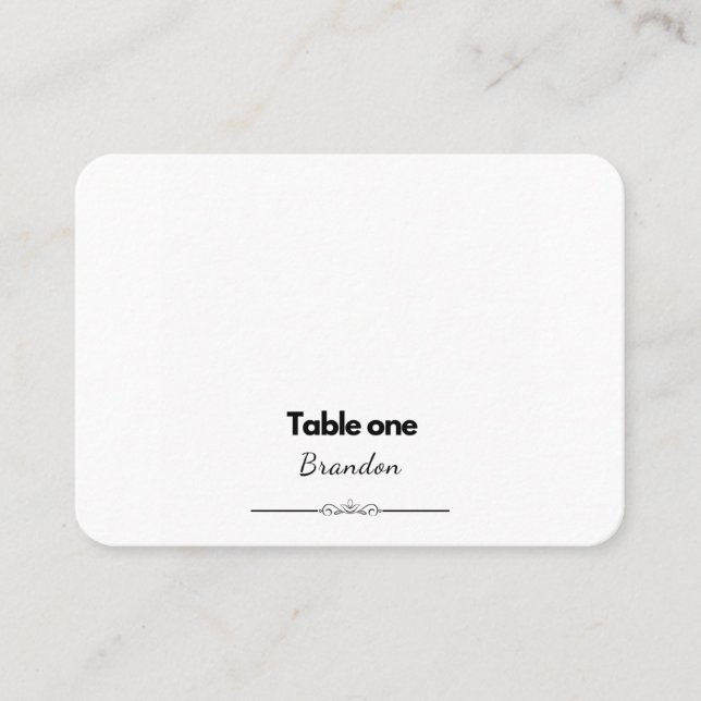 Wedding Place Cards Personalized Seating Cards (Front)