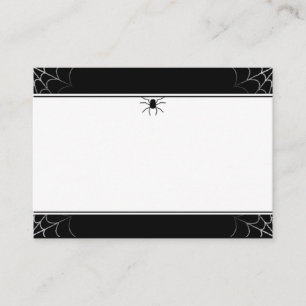 Wedding Place Cards Spider & Web BLANK