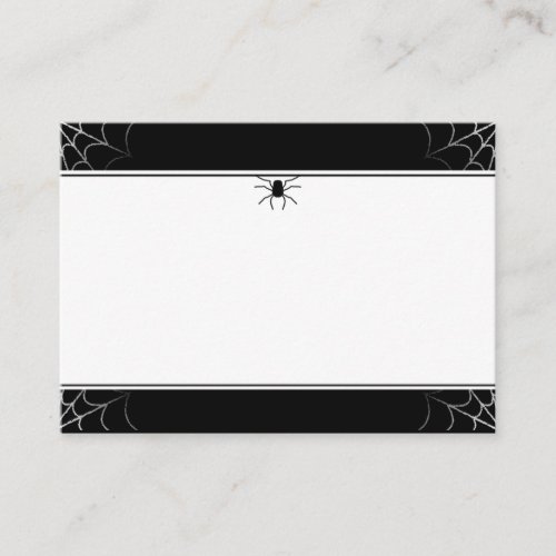 Wedding Place Cards Spider  Web BLANK