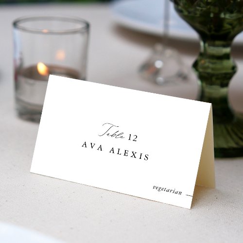 Wedding Place Cards With Meal Choice  Menu Option