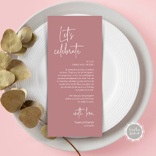 Wedding Place Setting Dinner Party Thank You Card