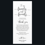 Wedding Place Setting Thank You, Black Font Card<br><div class="desc">This is the Modern beautiful, in Black font, Place Setting Thank You Cards. Share the love and show your appreciation to your guests, when they sit down at their seat and read this personalised charming thank you place setting card. It's a wonderful way to kick off your special day celebration!...</div>