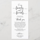 Wedding Place Setting Thank You, Black Font Card<br><div class="desc">This is the Modern beautiful, in Black font, Place Setting Thank You Cards. Share the love and show your appreciation to your guests, when they sit down at their seat and read this personalised charming thank you place setting card. It's a wonderful way to kick off your special day celebration!...</div>