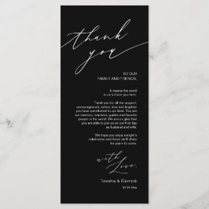 Wedding Place Setting Thank You Minimalist Card