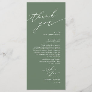 Wedding Place Setting Thank You Minimalist Card