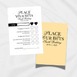 Wedding Place Your Bets Editable Template Table Number<br><div class="desc">Add extra excitement to your wedding day with this fun and interactive "Place Your Bets" Wedding Prop Bet Game! Perfect for cocktail hour or reception downtime, this DIY wedding activity gets guests talking, laughing, and making friendly wagers on what might happen next. Complete with printable bet cards and slips, it’s...</div>