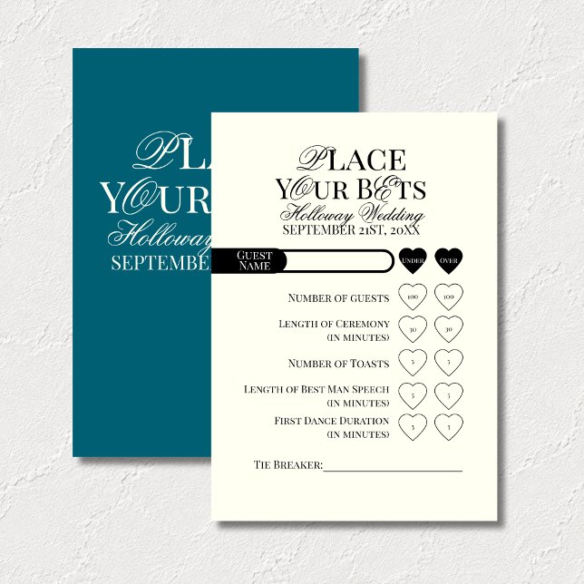 Wedding Place Your Bets Editable Template Table Number (Wedding Place Your Bets Editable Template Table Number)
