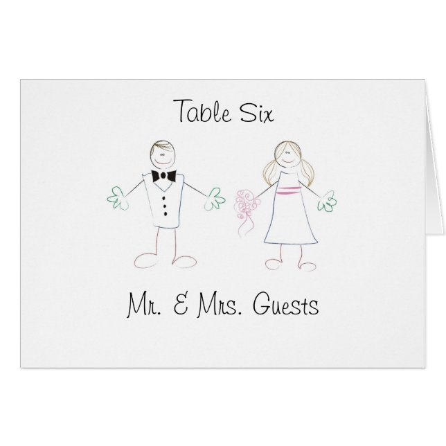 Wedding Placecard Cards (Front Horizontal)