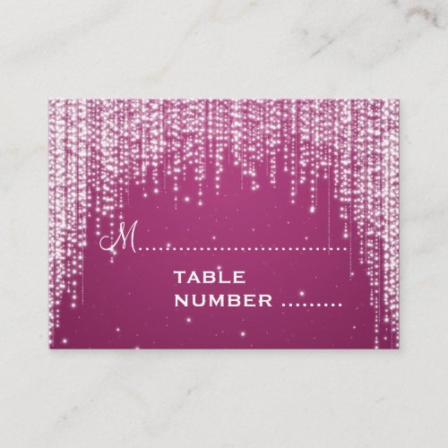 Wedding Placecards Night Dazzle Berry Pink Business Cards