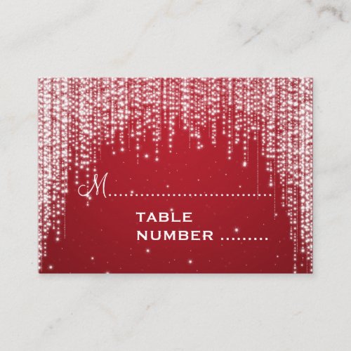 Wedding Placecards Night Dazzle Red Business Cards