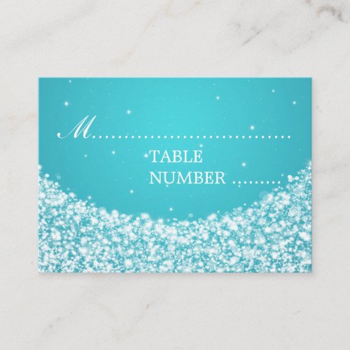 Wedding Placecards Star Sparkle Blue Business Card