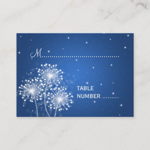 Wedding Placecards Summer Sparkle Sapphire Blue Business Card Templates