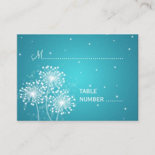 Wedding Placecards Summer Sparkle Turquoise Business Cards