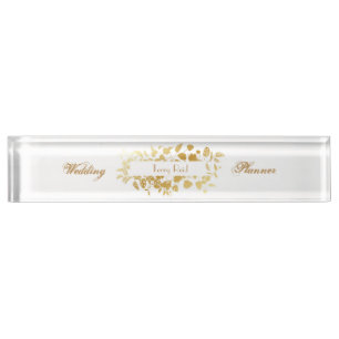 Wedding Planner Acrylic Desk Name Plate