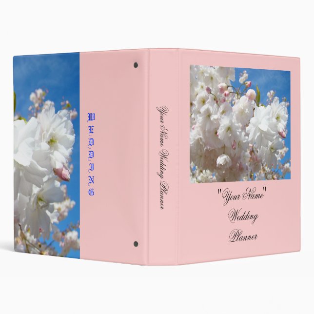 Wedding Planner binder Add Your Name Blossoms (Background)