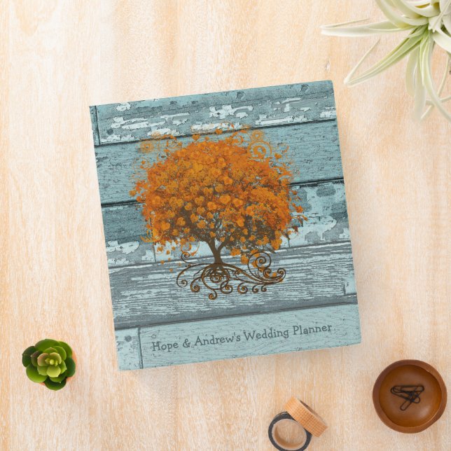 Wedding Planner Binder Country Chic Coral Tree (In Situ)