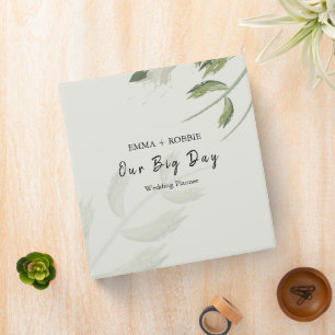 Wedding Planner Binder Custom Name Greenery Gift