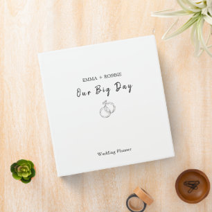 Wedding Planner Binder Custom Name Rings Gift