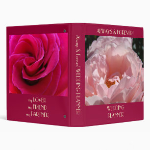 WEDDING PLANNER Binder PINK ROSES Book Brides