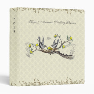 Wedding Planner Binder Vintage Love Birds