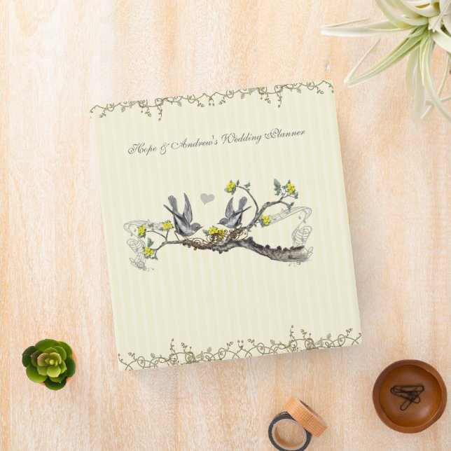 Wedding Planner Binder Vintage Love Birds (In Situ)